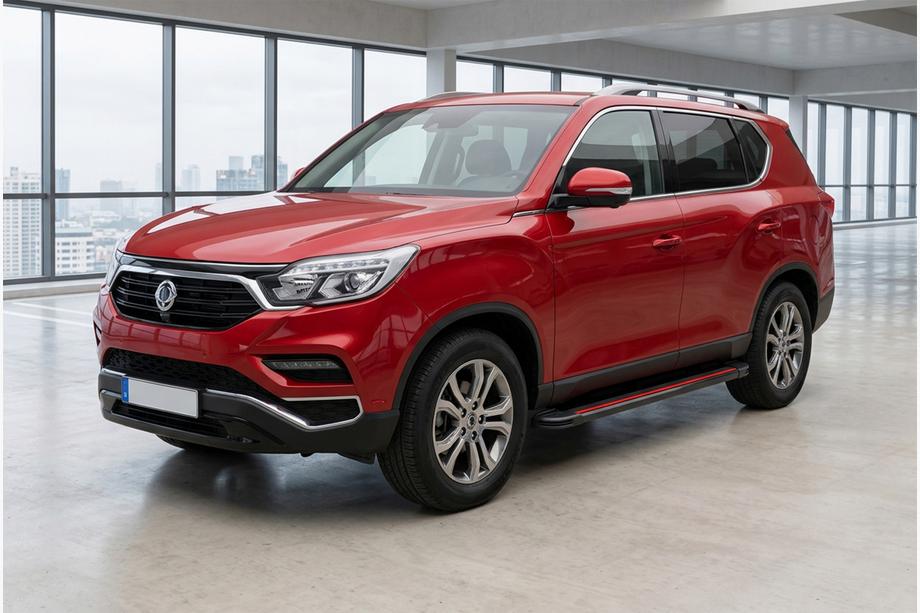 SsangYong Rexton II 2017– Side steps Maya Red (2 stuks, aluminium) Image