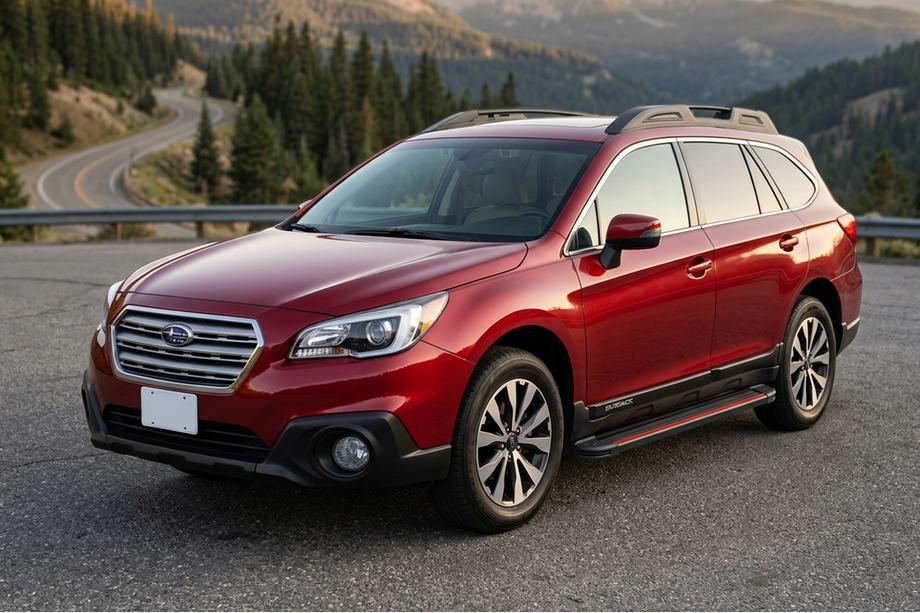 Subaru Outback 2014–2019 Side steps Maya Red (2 stuks, aluminium) Image