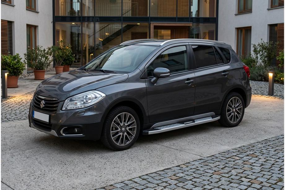 Suzuki SX4 S-Cross 2013–2016 Mevsim Grey side steps (2 stuks, aluminium) Image
