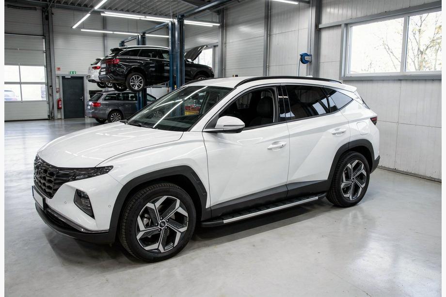 Hyundai Tucson NX4 2021– Duru side steps (2 stuks, aluminium) Foto 1