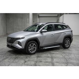 Side steps Allmond Grey (set van 2, aluminium) Hyundai Tucson NX4 2021– foto 1