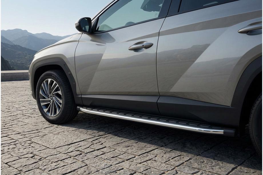 Hyundai Tucson NX4 2021– Fullmond side steps (2 stuks, aluminium) Image