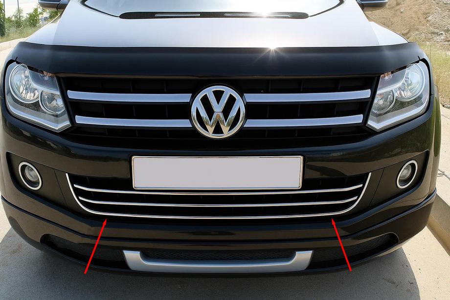 Volkswagen Amarok 2010–2022 RVS sierlijst "smile" voor de voorbumper (1 st.) Image