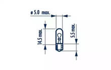 Narva 17040 indicatorlamp W1,2W 24V W2X4,6d foto 2