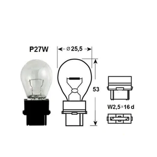 Narva 17941 P27W knipperlichtlamp 12V 27W W2,5x16d foto 2