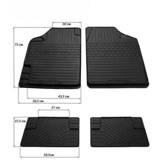 Universele rubberen vloermatten voor het interieur (4 stuks, Stingray Premium)
