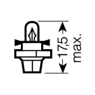 Indicatorlamp Osram 2352MFX X8.4d 12V 2W foto 2
