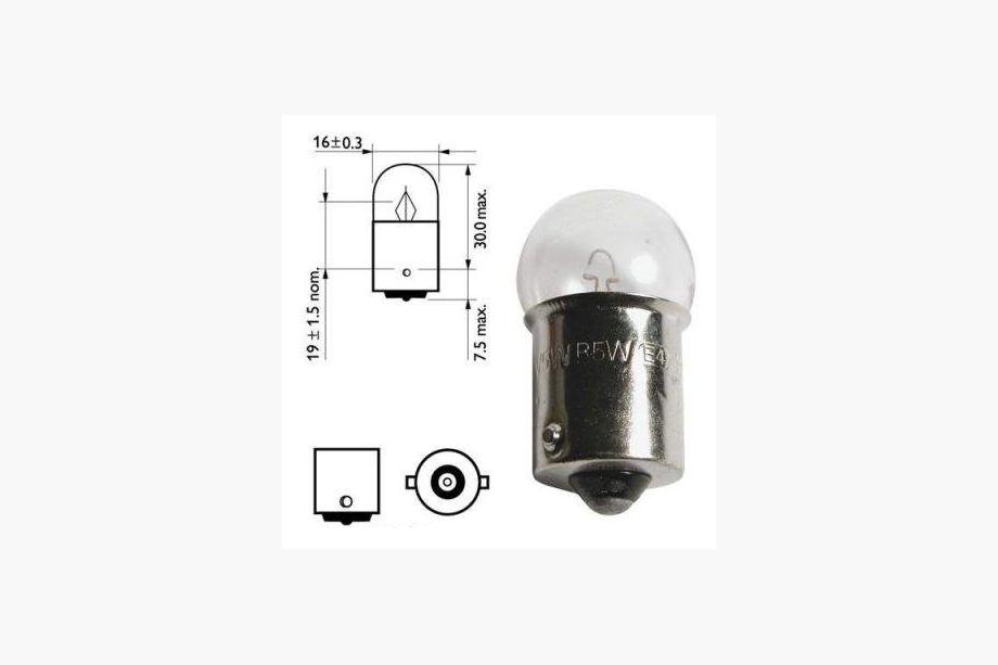 Osram 5008 R10W 12V BA15s knipperlichtlamp Foto 2