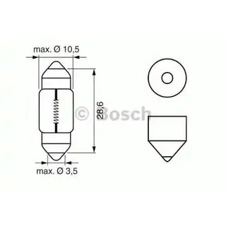 Osram 6438 C10W 28mm 12V SV8.5-8 signaallamp foto 2