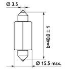 Osram 6480 C18W 41 mm 24V SV8.5-8 signaallamp foto 2