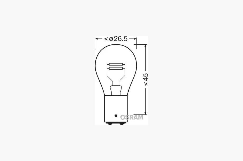 Signaallamp Osram 7537 P21/5W 24V 21W BA15d Foto 2