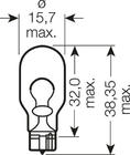 Signaallamp Philips 12067 W16W 12V W2.1x9.5d foto 2