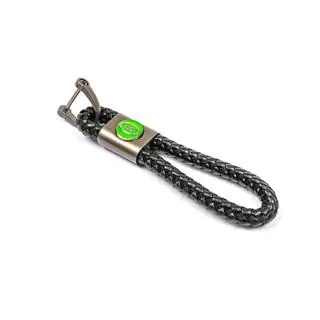 Leren sleutelhanger V1 met LandRover-logo foto 1