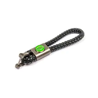 Leren sleutelhanger V1 met LandRover-logo foto 2