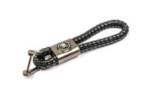Skoda Leren sleutelhanger V1 met Skoda-logo foto 2