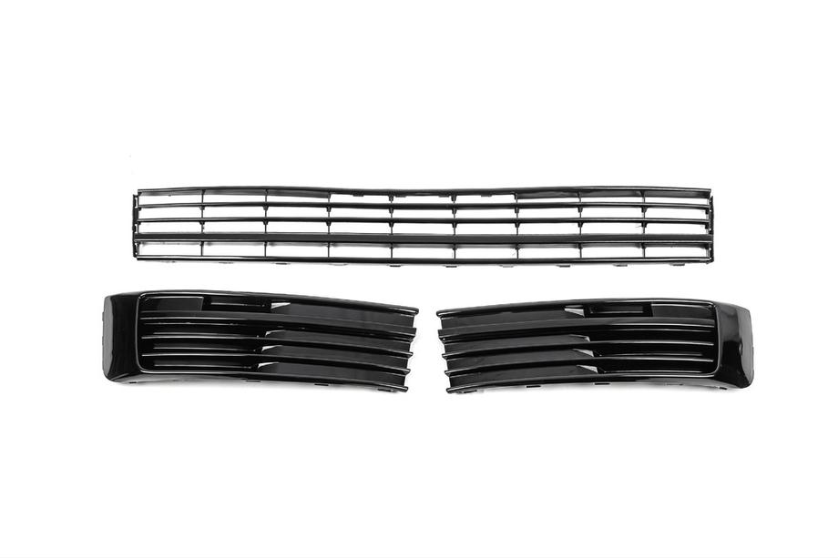 Volkswagen T6 2015–2024 Voorste onderste grills (3-delig, glanzend) Image