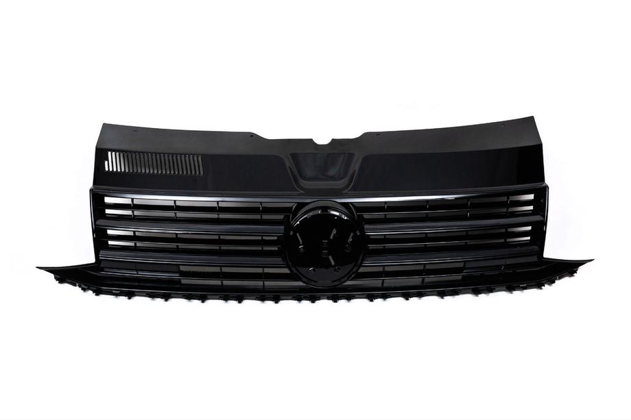 Volkswagen T6 2015–2024 Voorgrille hoogglans zwart (voor embleem) Foto 2