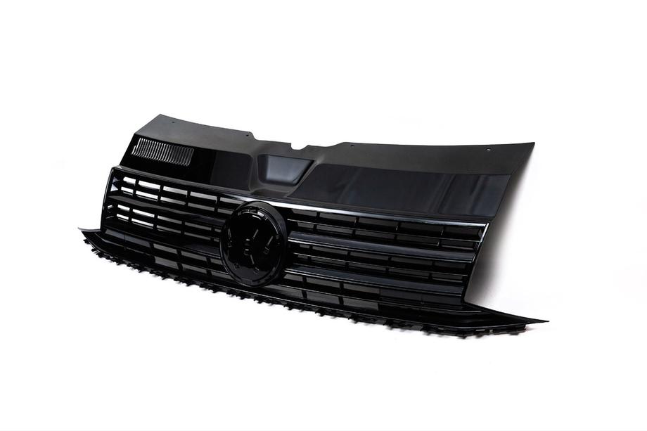 Volkswagen T6 2015–2024 Voorgrille hoogglans zwart (voor embleem) Foto 3