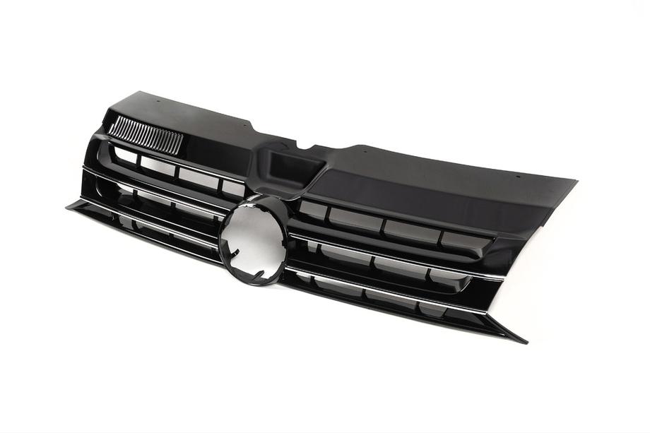 Volkswagen T5 2010–2015 Voorgrille, hoogglans zwart (voor embleem) Foto 2