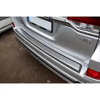 Achterbumper insert 2016+ (ABS + roestvrij staal) Toyota Land Cruiser 200 2007–2021 foto 2