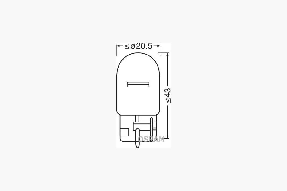 Osram 7505 W21W 12V 21W W3x16d knipperlichtlamp (1 st.) Foto 2