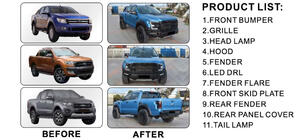 Ford Ranger 2011–2022 Bodykit (F150 Raptor-design 2015-2020) foto 2