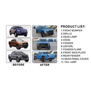 Bodykit (F150 Raptor-design 2015-2020) Ford Ranger 2011–2022 foto 2