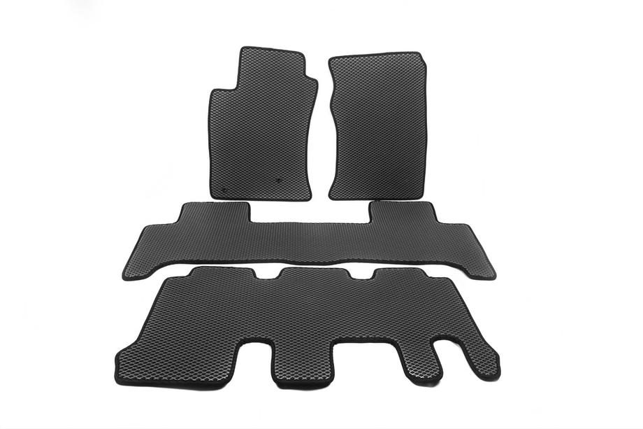 Toyota Land Cruiser Prado 120 2002–2009 EVA automatten (3 rijen, zwart) Image