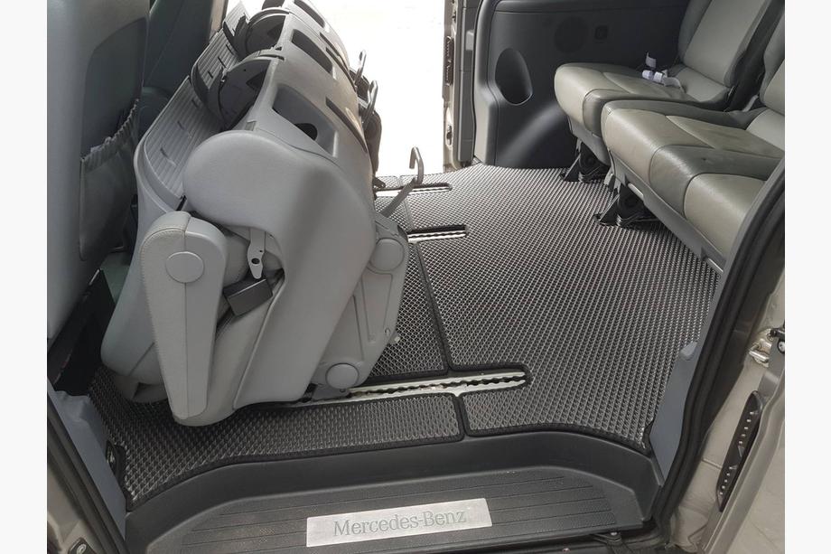 Mercedes Vito W639 2004–2014 EVA V2 automatten (Alleen afhalen, complete set voor volledig interieur, zwart) Foto 9