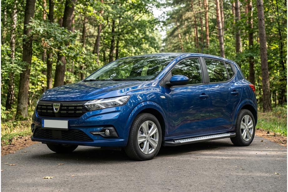 Dacia Sandero 2021– Side steps Allmond Grey (set van 2, aluminium) Foto 1