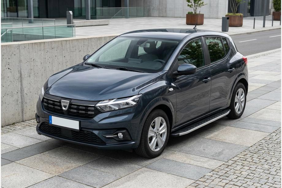 Dacia Sandero 2021– Fullmond side steps (2 stuks, aluminium) Image
