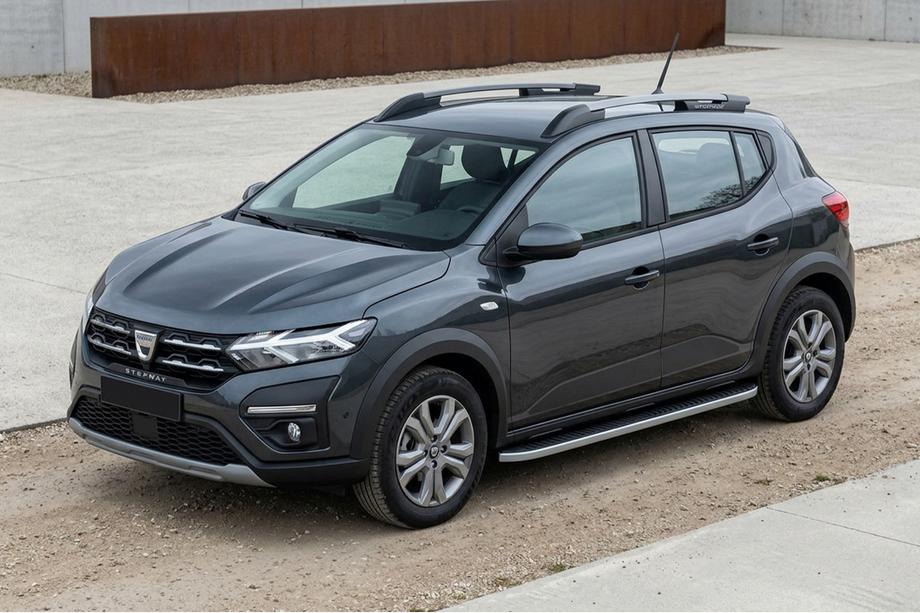 Dacia Sandero 2021– Side steps Tayga Grey (2 stuks, aluminium) Image