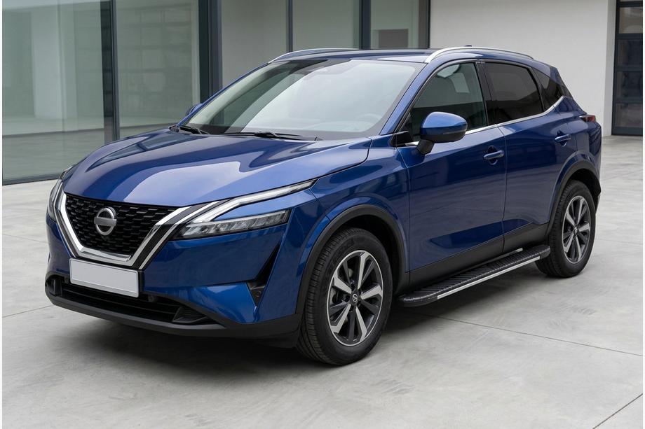 Nissan Qashqai 2021– Side steps Bosphorus Grey (set van 2, aluminium) Image