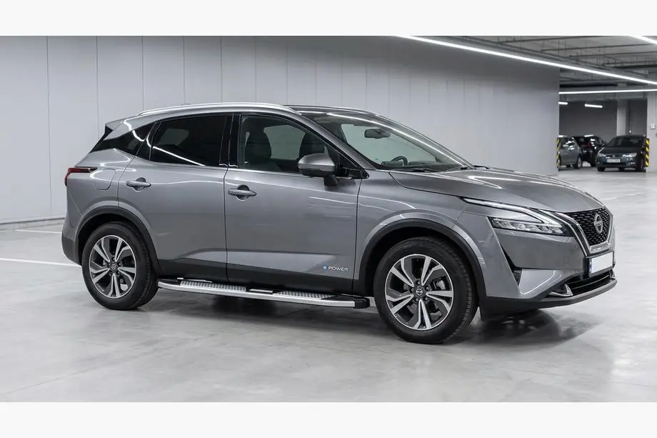 Nissan Qashqai 2021– Mevsim Grey side steps (2 stuks, aluminium) Image