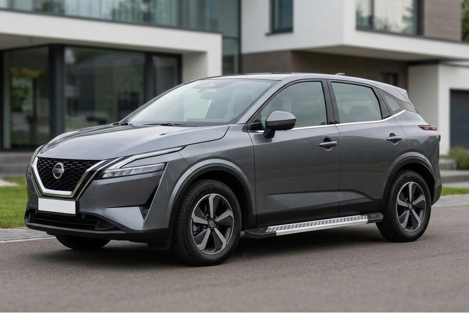 Nissan Qashqai 2021– Zijdrempels Vision New Grey (set van 2, aluminium) Foto 1