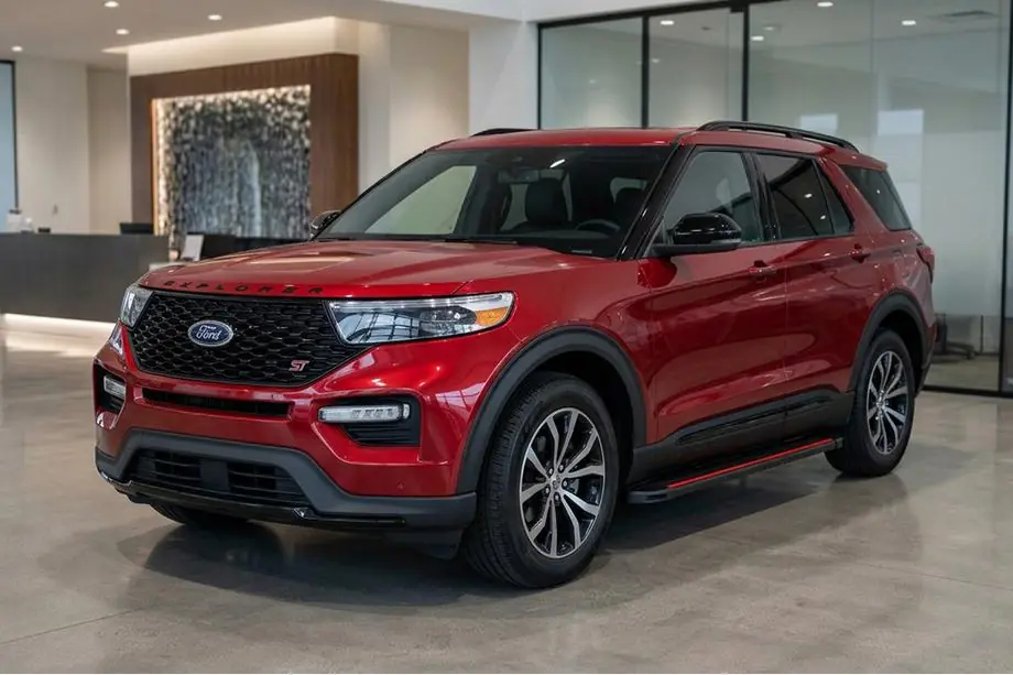 Ford Explorer 2019– Side steps Maya Red (2 stuks, aluminium) Image