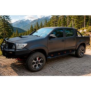 Dakar zwarte side steps V1 met verlichting (2 stuks, metaal) Toyota Hilux 2006–2015 foto 1