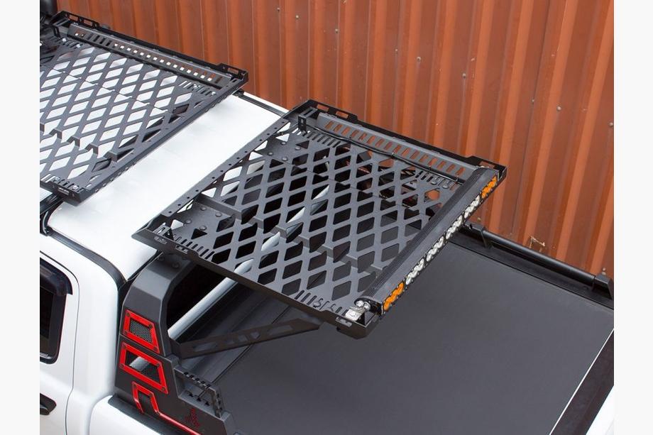 Toyota Hilux 2006–2015 Dakar bagagekorf voor rollbar (100x100 cm) Foto 3