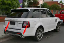 Range Rover Sport 2005–2013 Uitlaateindstukken V2 (2 stuks, RVS) foto 1
