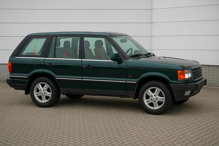 Range Rover II P38A 1997–2002 Onderste raamomlijsting (RVS) Image