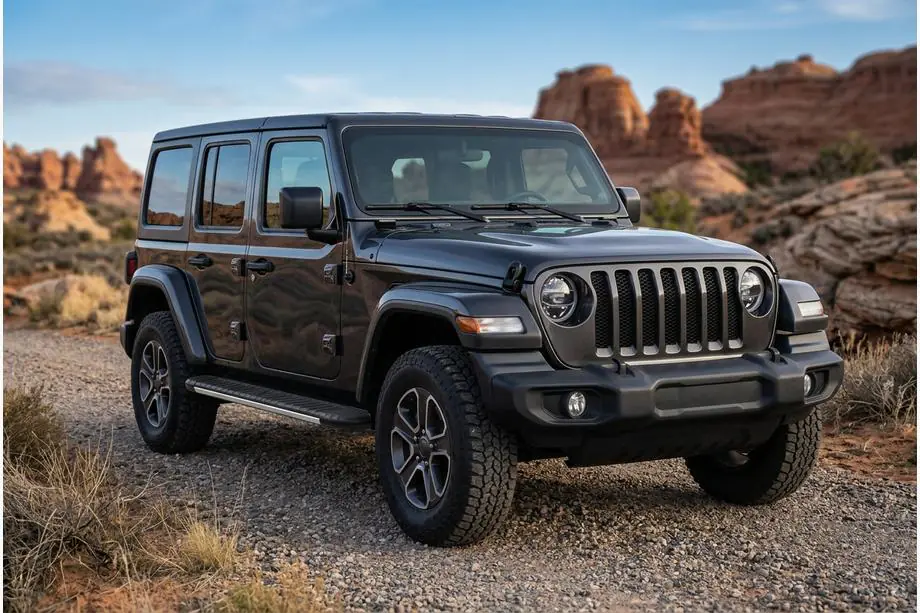 Jeep Wrangler 2018– Side steps Bosphorus Grey (set van 2, aluminium) Image