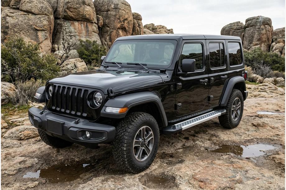 Jeep Wrangler 2018– Zijdrempels Vision New Grey (set van 2, aluminium) Image
