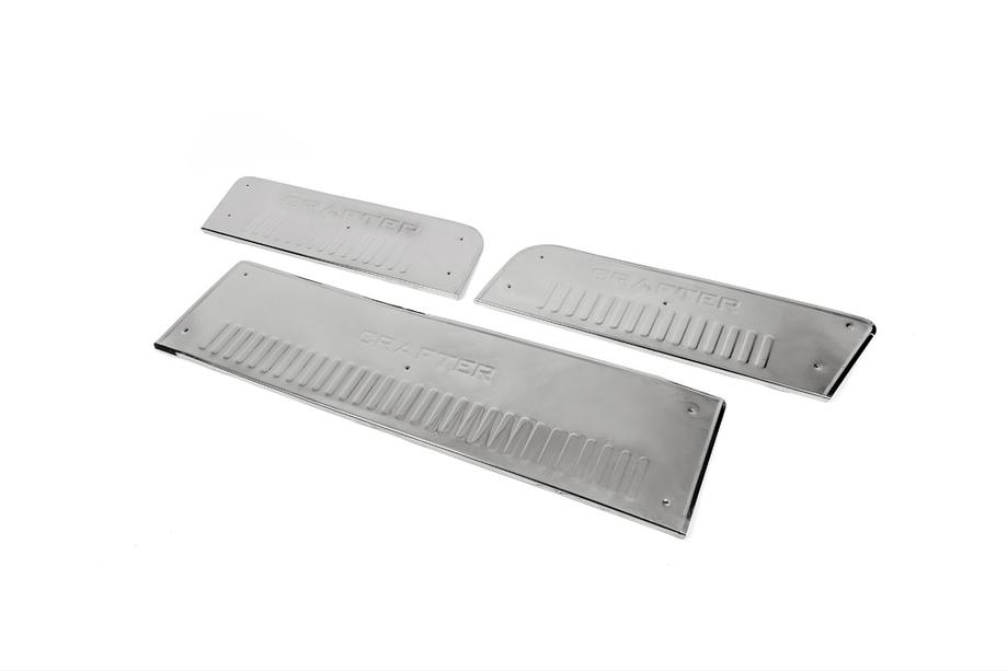 Volkswagen Crafter 2006–2016 Chroom interieur dorpellijsten (Carmos V3) 3 stuks, Carmos - Turks roestvrij staal Image