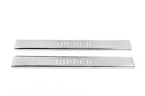 Peugeot Bipper 2008–2017 Carmos V2 dorpellijsten (2 stuks, RVS) foto 2