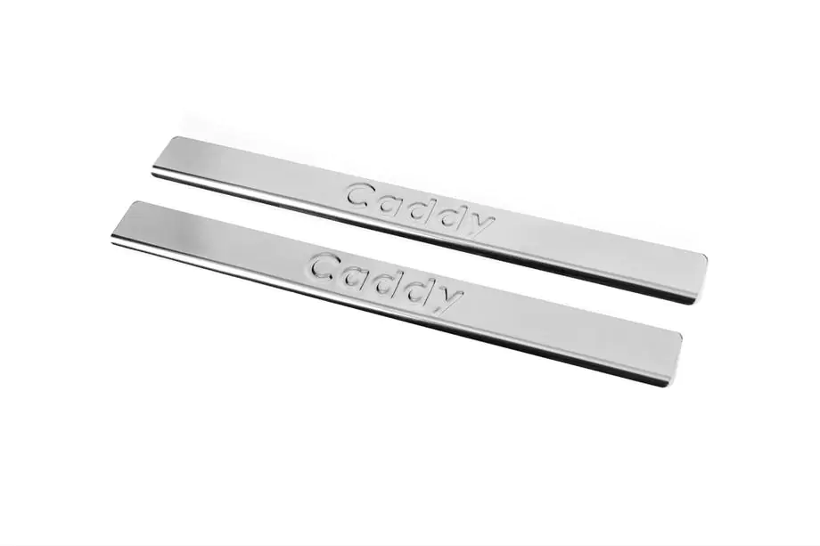 Volkswagen Caddy 2010–2015 Carmos V2 dorpellijsten (2 stuks, RVS) Image