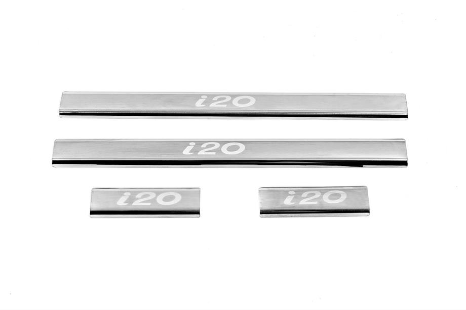Hyundai I-20 2008–2012 Carmos V2 instaplijsten (4 stuks, RVS) Foto 2