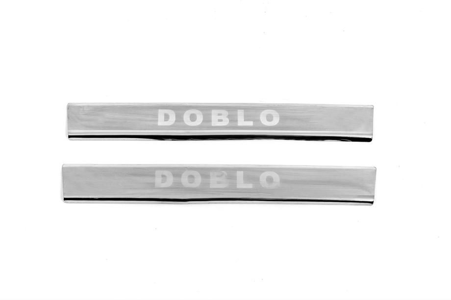 Fiat Doblo I 2005–2010 Instaplijsten V3 (Carmos, 2 stuks, RVS) Foto 2
