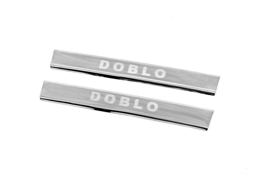 Fiat Doblo I 2005–2010 Instaplijsten V3 (Carmos, 2 stuks, RVS) Foto 1