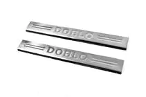 Fiat Doblo I 2005–2010 Dorpellijsten V4 (Carmos, 2 stuks, RVS) foto 1
