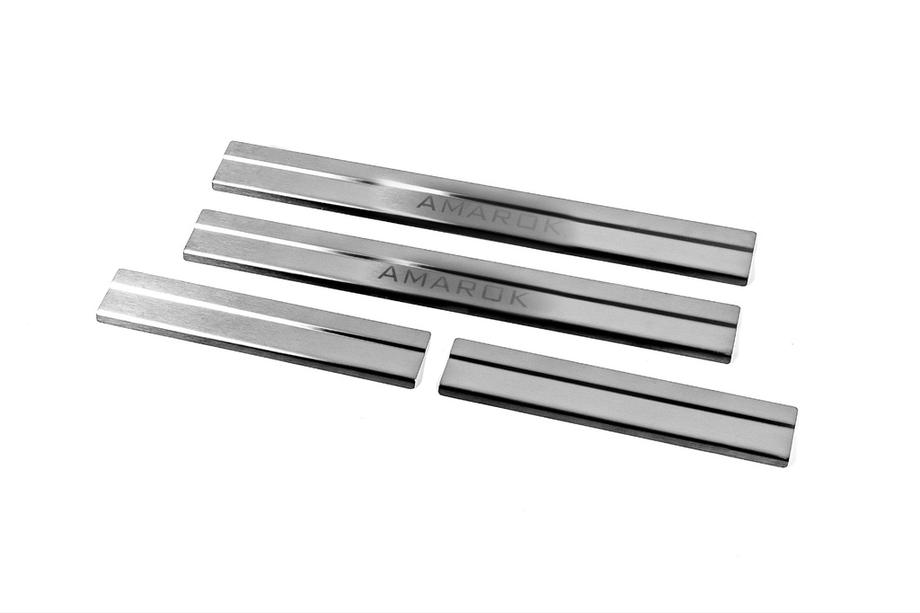 Volkswagen Amarok 2010–2022 Carmos V2 instaplijsten (4 stuks, RVS) Image